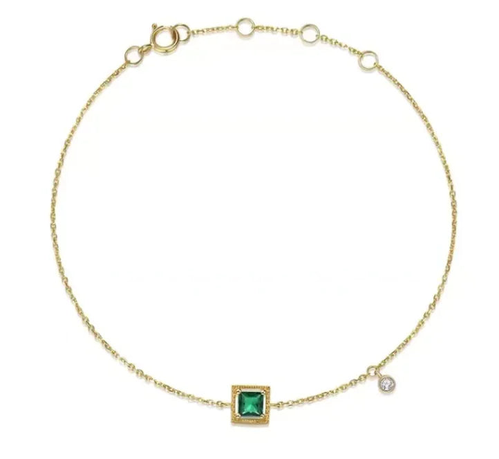 Pulseira de pedra zircão