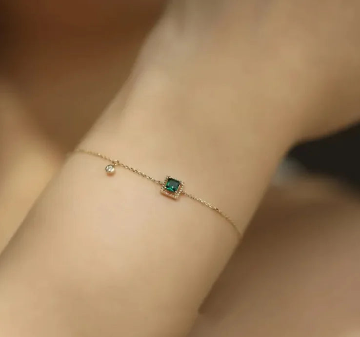 Pulseira de pedra zircão
